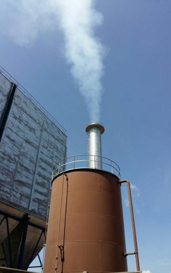 Smoke from Stack Before Retrofit Smoke from Stack Before Retrofit
