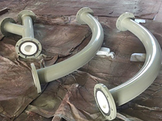 Installation of Elbow Pipe with Ceramic Liner