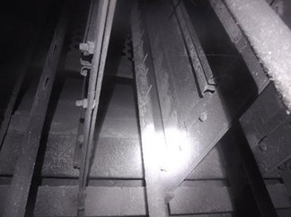 Condition at the bottom after Sonic Horn installation