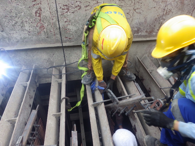 Installation of new Pipe and Spike Rigid Discharge Electrode