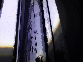 Dust buildup due to rapping system failure