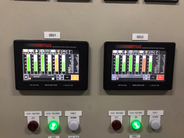 Newly installed GDU keypad